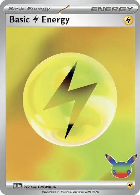 Carte Pokémon Énergie Electrik Énergie de base, extension Pokémon 30e Anniversaire