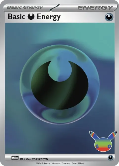 Carte Pokémon Énergie Obscurité Énergie de base, extension Pokémon 30e Anniversaire