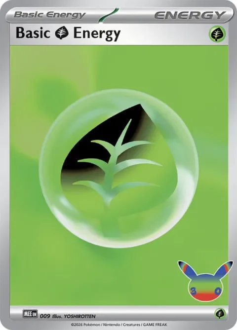 Carte Pokémon Énergie Plante Énergie de base, extension Pokémon 30e Anniversaire