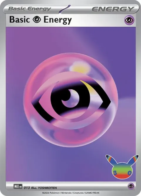 Carte Pokémon Énergie Psy Énergie de base, extension Pokémon 30e Anniversaire