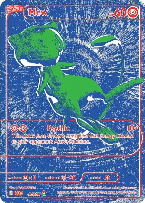 Carte Pokémon Mew B/RGB, extension Pokémon 30e Anniversaire