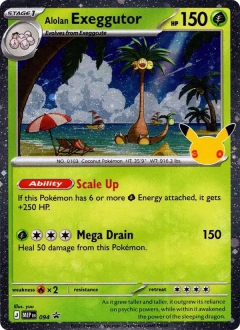 Carte Pokémon Noadkoko d’Alola Promo 094, extension Pokémon 30e Anniversaire