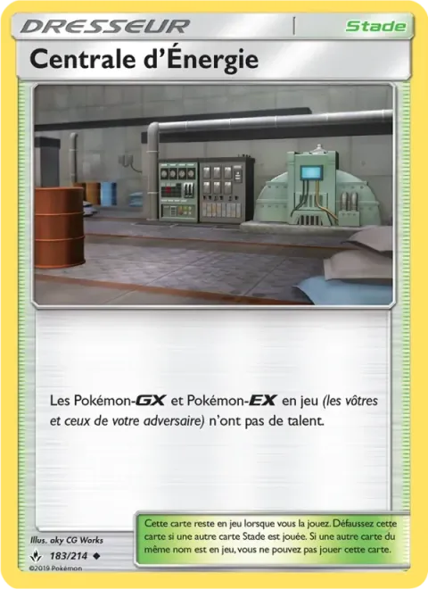 Carte Pokémon Centrale d’Énergie 183/214, extension Alliance Infaillible