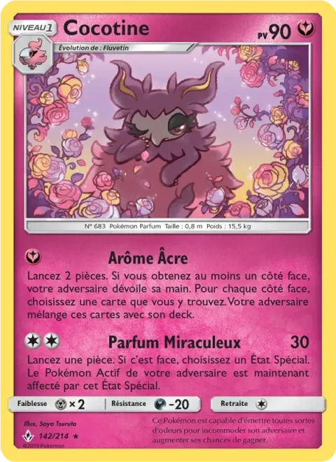 Carte Pokémon Cocotine 142/214, extension Alliance Infaillible