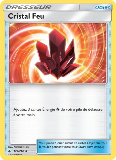 Carte Pokémon Cristal Feu 173/214, extension Alliance Infaillible