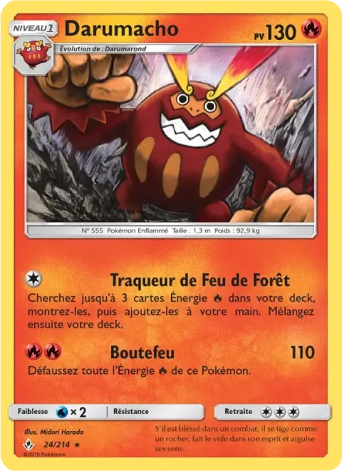 Carte Pokémon Darumacho 024/214, extension Alliance Infaillible