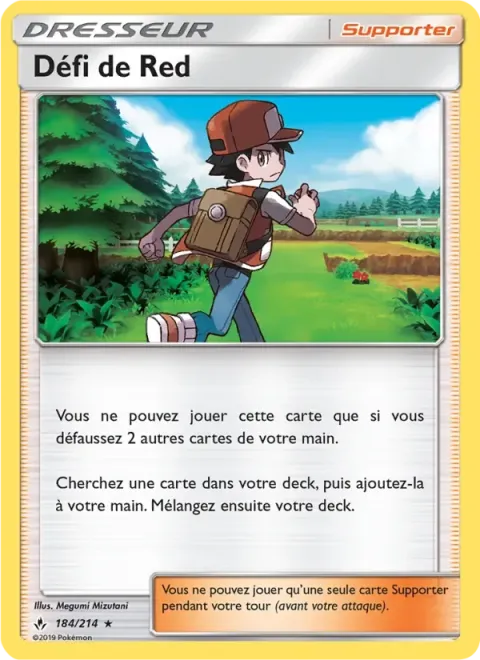 Carte Pokémon Défi de Red 184/214, extension Alliance Infaillible