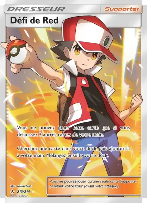 Carte Pokémon Défi de Red 213/214, extension Alliance Infaillible