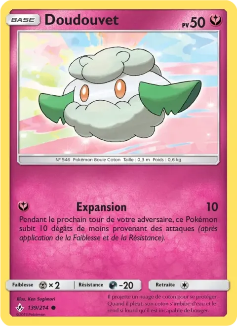 Carte Pokémon Doudouvet 139/214, extension Alliance Infaillible