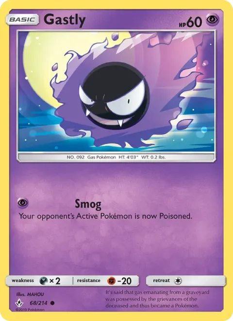Carte Pokémon Fantominus 068/214, extension Alliance Infaillible