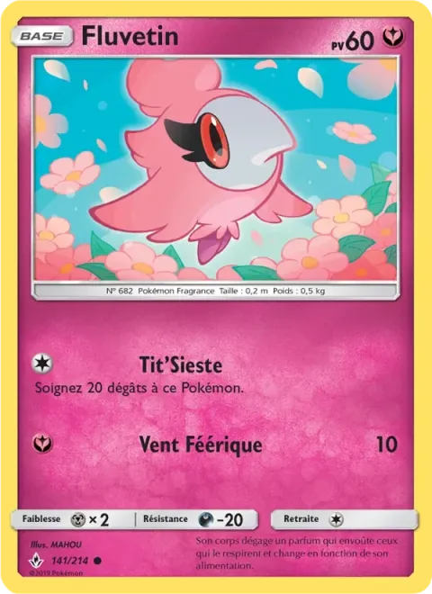 Carte Pokémon Fluvetin 141/214, extension Alliance Infaillible