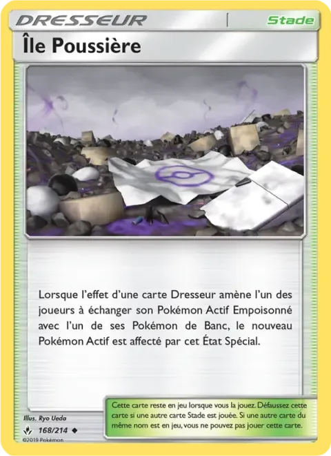Carte Pokémon Île Poussière 168/214, extension Alliance Infaillible