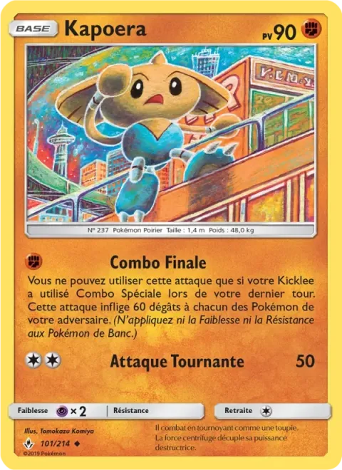 Carte Pokémon Kapoera 101/214, extension Alliance Infaillible