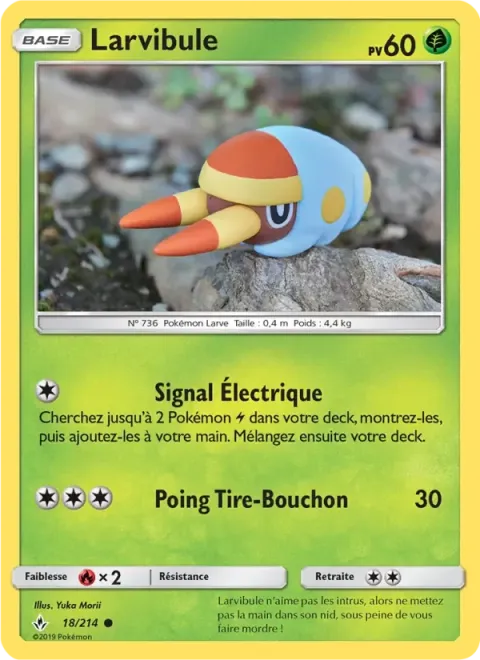 Carte Pokémon Larvibule 018/214, extension Alliance Infaillible
