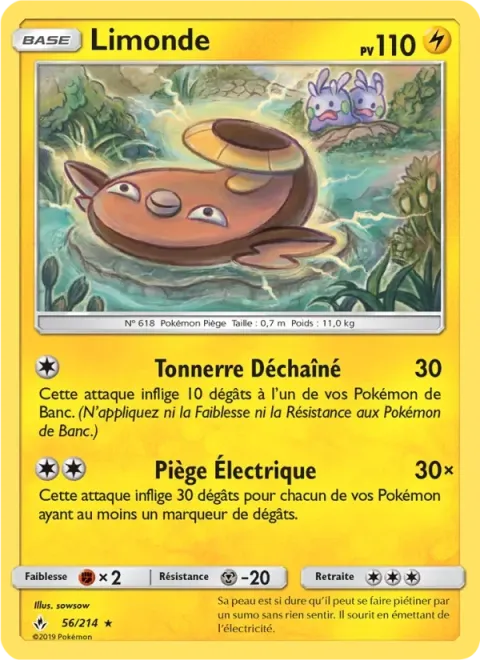 Carte Pokémon Limonde 056/214, extension Alliance Infaillible