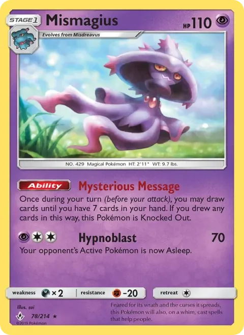 Carte Pokémon Magirêve 078/214, extension Alliance Infaillible