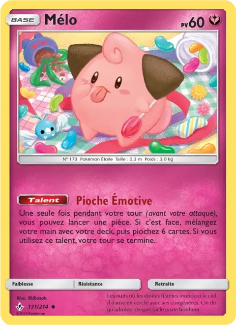 Carte Pokémon Mélo 131/214, extension Alliance Infaillible