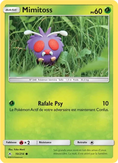 Carte Pokémon Mimitoss 010/214, extension Alliance Infaillible