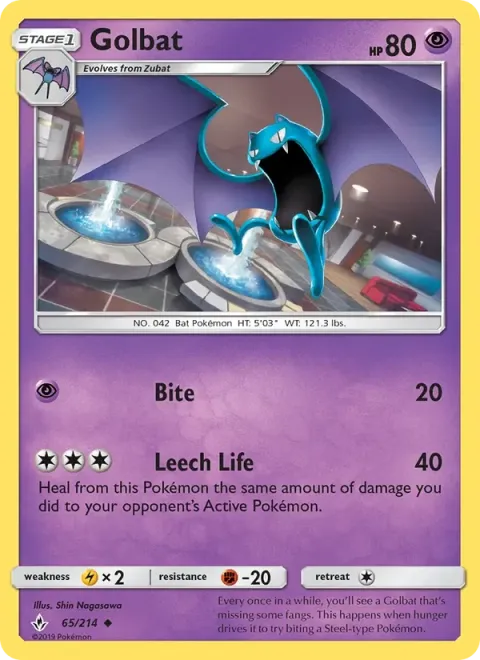 Carte Pokémon Nosferalto 065/214, extension Alliance Infaillible