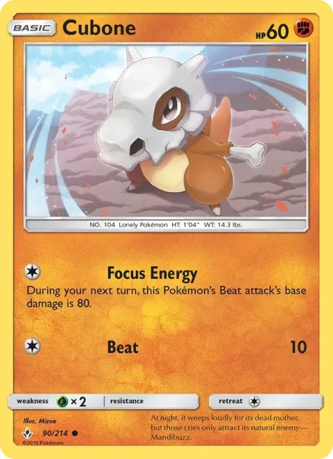 Carte Pokémon Osselait 090/214, extension Alliance Infaillible