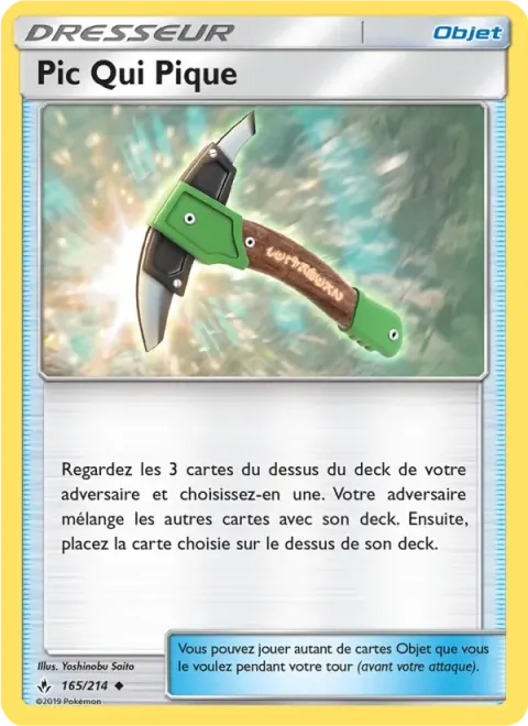 Carte Pokémon Pic Qui Pique 165/214, extension Alliance Infaillible