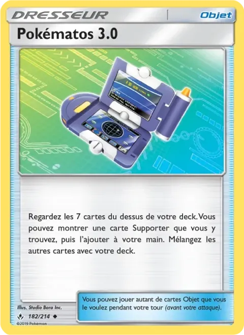 Carte Pokémon Pokématos 3.0 182/214, extension Alliance Infaillible