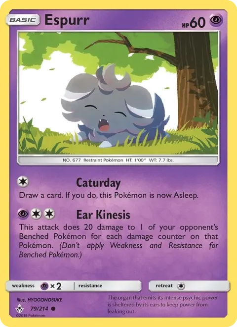 Carte Pokémon Psystigri 079/214, extension Alliance Infaillible