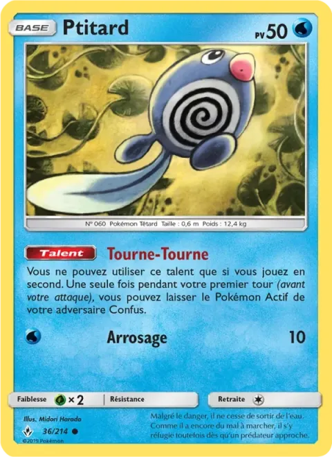 Carte Pokémon Ptitard 036/214, extension Alliance Infaillible