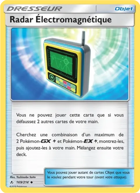 Carte Pokémon Radar Électromagnétique 169/214, extension Alliance Infaillible