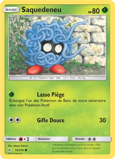Carte Pokémon Saquedeneu 016/214, extension Alliance Infaillible