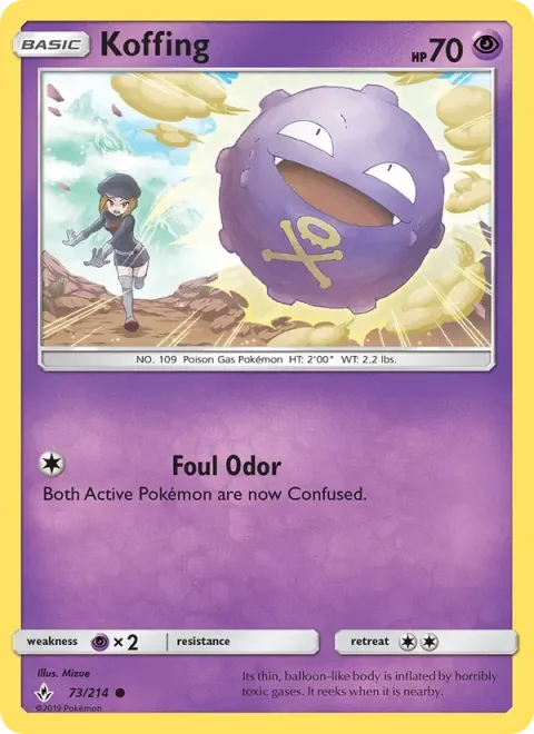 Carte Pokémon Smogo 073/214, extension Alliance Infaillible