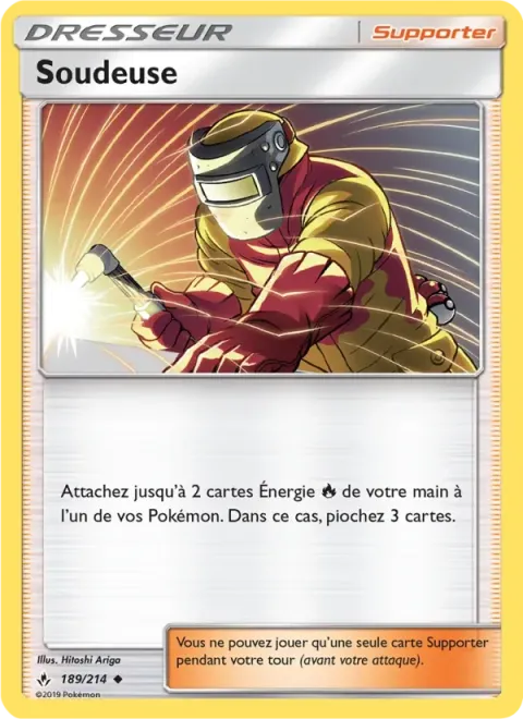 Carte Pokémon Soudeuse 189/214, extension Alliance Infaillible