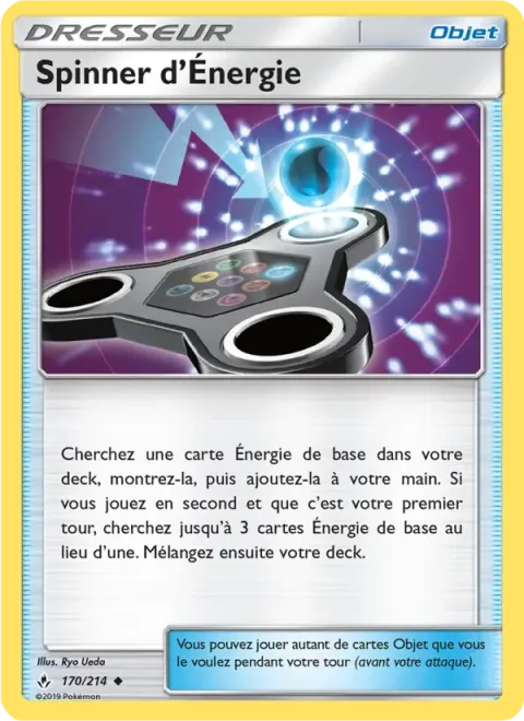 Carte Pokémon Spinner d’Énergie 170/214, extension Alliance Infaillible