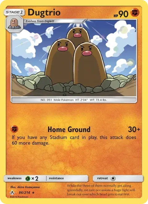 Carte Pokémon Triopikeur 086/214, extension Alliance Infaillible