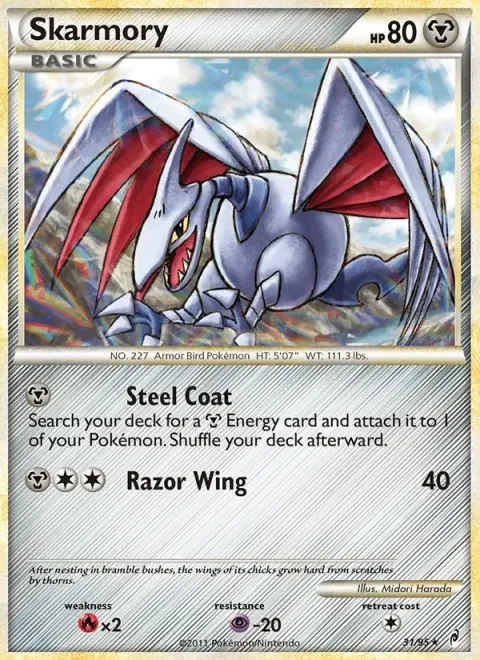 Carte Pokémon Airmure 031/095, extension L'appel des Légendes