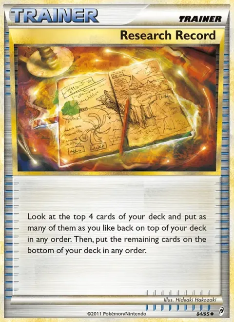 Carte Pokémon Archive des recherches 084/095, extension L'appel des Légendes