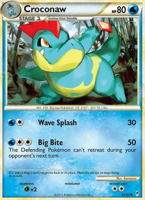 Carte Pokémon Crocrodil 041/095, extension L'appel des Légendes
