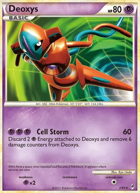 Carte Pokémon Deoxys 002/095, extension L'appel des Légendes