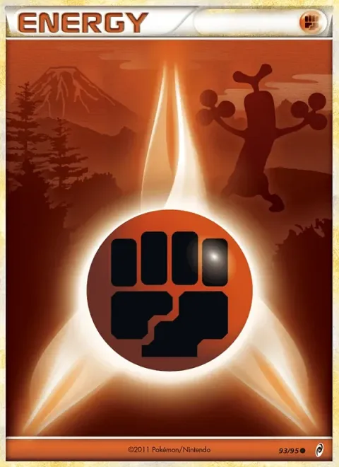 Carte Pokémon Énergie Combat 093/095, extension L'appel des Légendes
