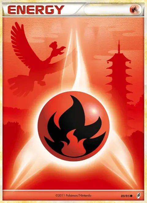Carte Pokémon Énergie Feu 089/095, extension L'appel des Légendes