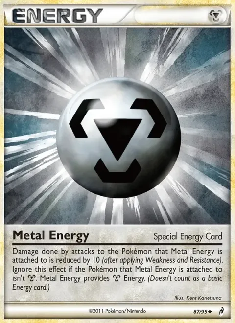 Carte Pokémon Énergie Métal 087/095, extension L'appel des Légendes
