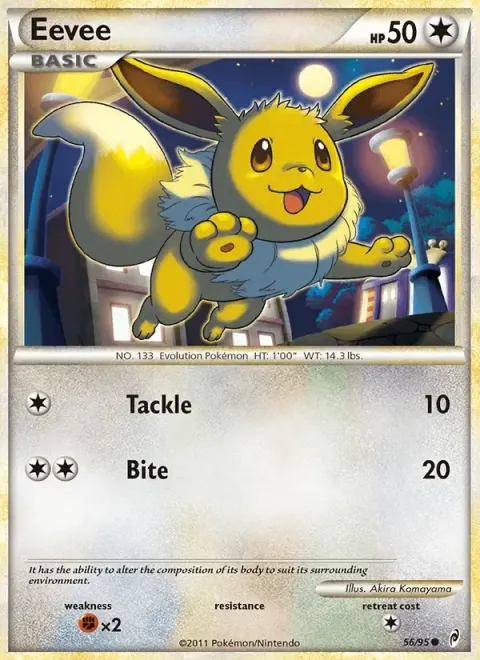 Carte Pokémon Evoli 056/095, extension L'appel des Légendes