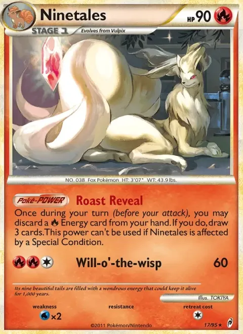 Carte Pokémon Feunard 017/095, extension L'appel des Légendes