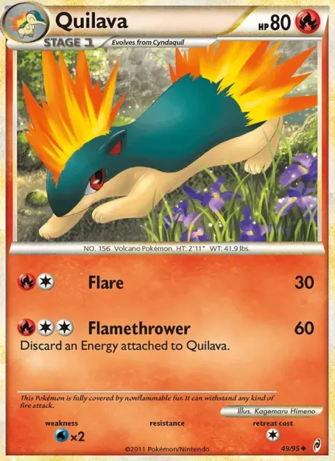 Carte Pokémon Feurisson 049/095, extension L'appel des Légendes