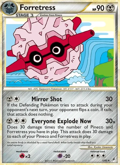 Carte Pokémon Foretress 005/095, extension L'appel des Légendes