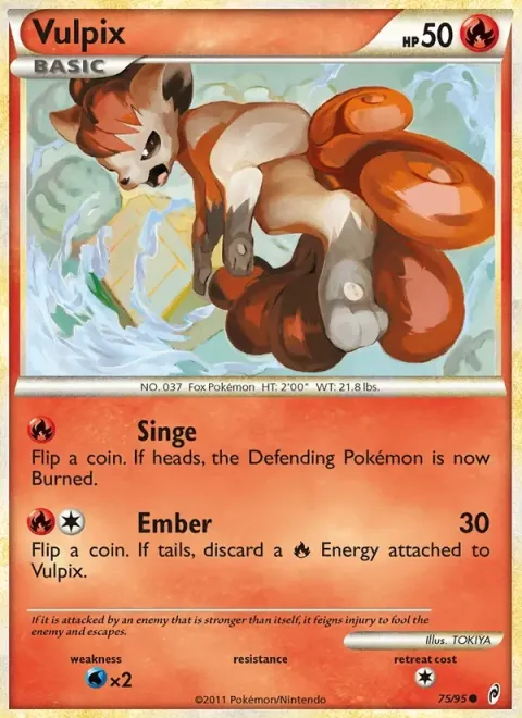 Carte Pokémon Goupix 075/095, extension L'appel des Légendes