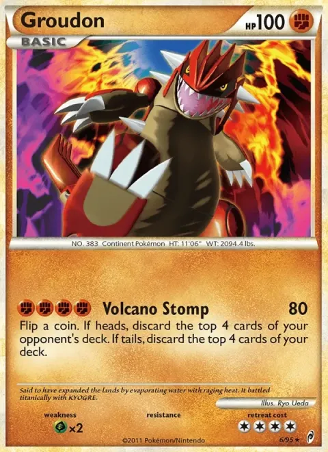 Carte Pokémon Groudon 006/095, extension L'appel des Légendes