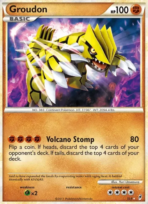 Carte Pokémon Groudon SL4/SL11, extension L'appel des Légendes