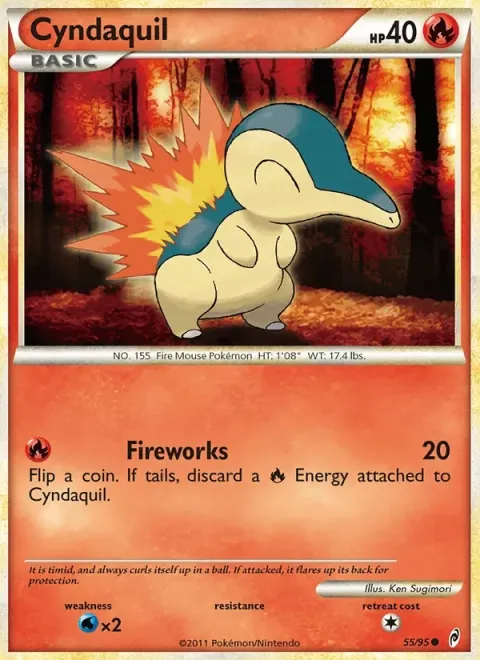 Carte Pokémon Héricendre 055/095, extension L'appel des Légendes