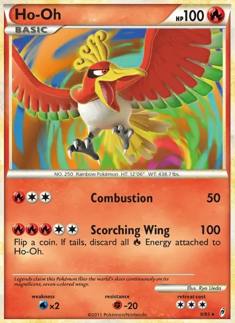Carte Pokémon Ho-Oh 009/095, extension L'appel des Légendes